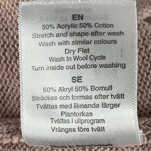 Dobber since 1974 light soft pink blush knot sweater women’s size Medium cozy - Picture 7 of 12